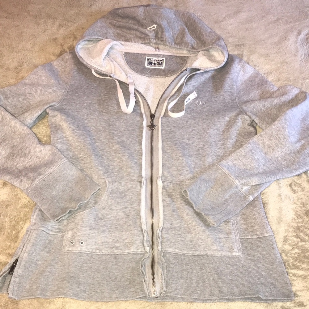 Converse One Star Hoodie Sweatshirt distressed